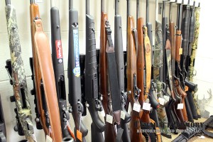 Long guns on display